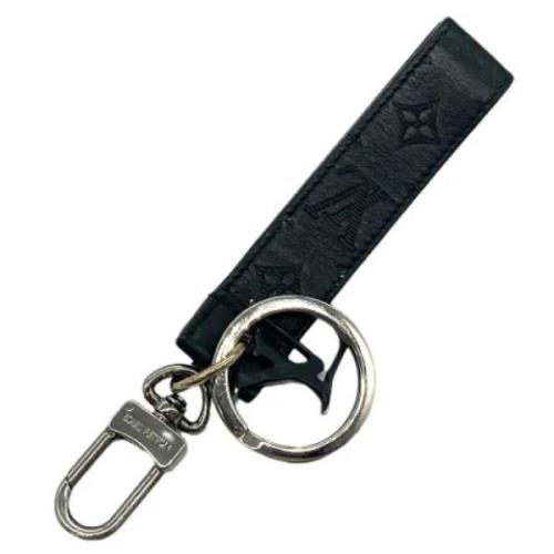 Pre-owned Leather key-holders Louis Vuitton Vintage , Black , Dames