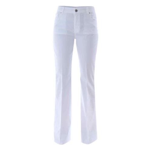 Flared cotton trousers Kocca , White , Dames