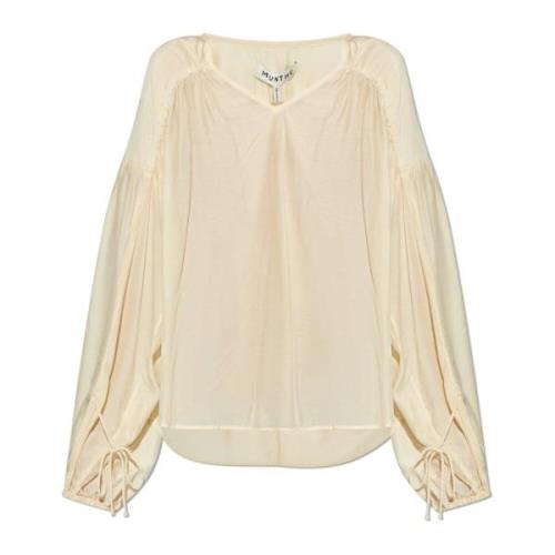 Losvallende top Munthe , Beige , Dames