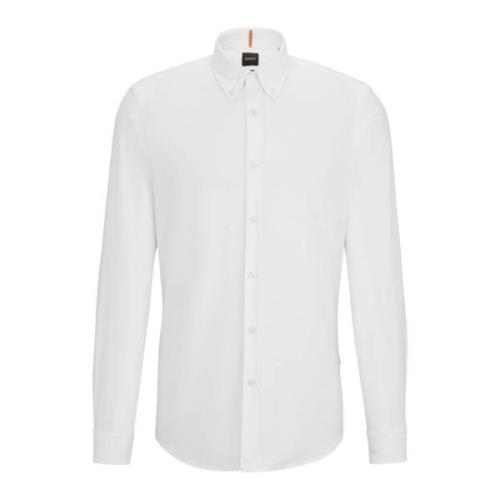 Lange Mouw Shirt Hugo Boss , White , Heren