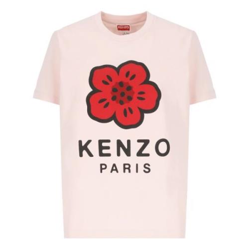 Roze Bloemenprint T-shirt Kenzo , Pink , Dames