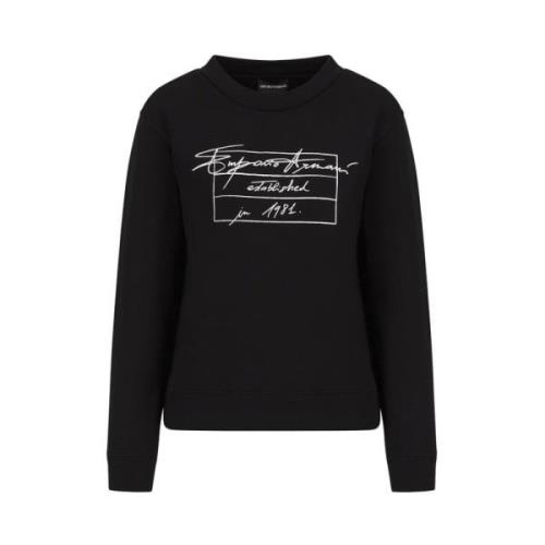 Crew Neck Sweatshirt Emporio Armani , Black , Dames