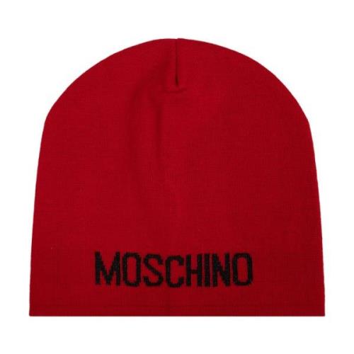 Pet met Logo Moschino , Red , Unisex