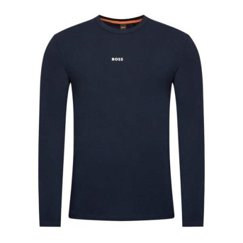 Lange Mouw T-shirt Hugo Boss , Blue , Heren