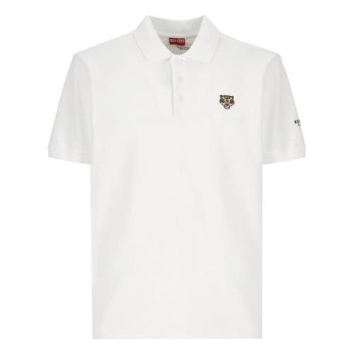 Lucky Tiger Polo Shirt Wit Kenzo , White , Heren