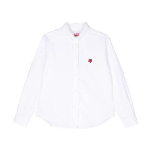 Witte Geborduurde Logo Overhemd Kenzo , White , Dames