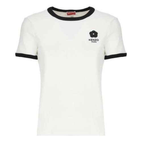 Bloem 2.0 Geborduurd T-shirt Kenzo , White , Dames