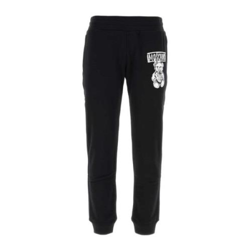 Stijlvolle Zwarte Katoenen Joggers Moschino , Black , Heren