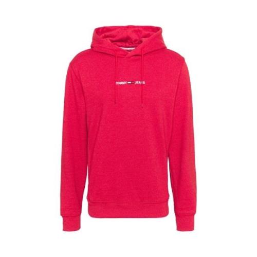 Hoodie Tommy Jeans , Red , Heren