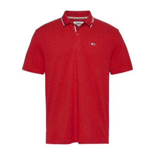 Polo Korte Mouw Tommy Jeans , Red , Heren