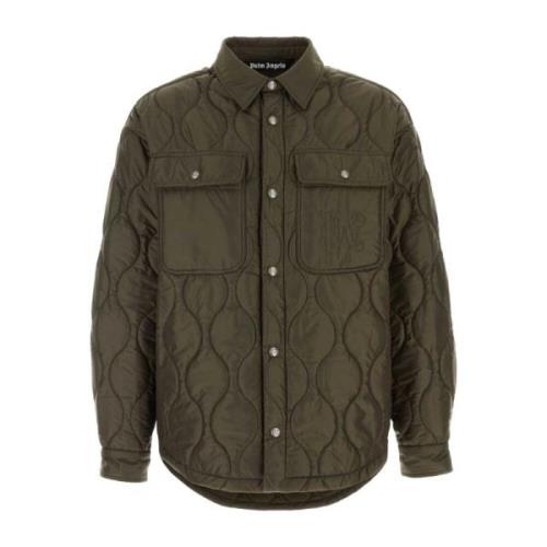 Gewatteerde Army Green Jas Palm Angels , Green , Heren