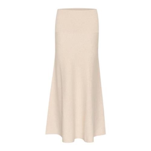 Melange Rok met Ruchedetails InWear , Beige , Dames