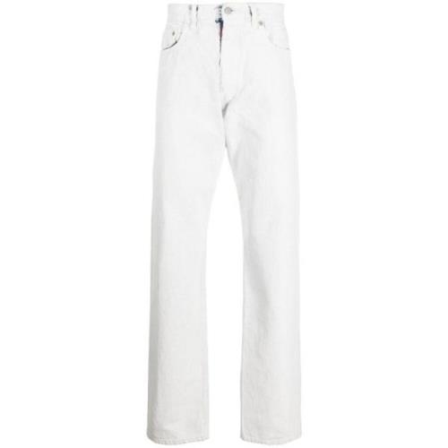 Witte Denim Jeans Maison Margiela , White , Heren