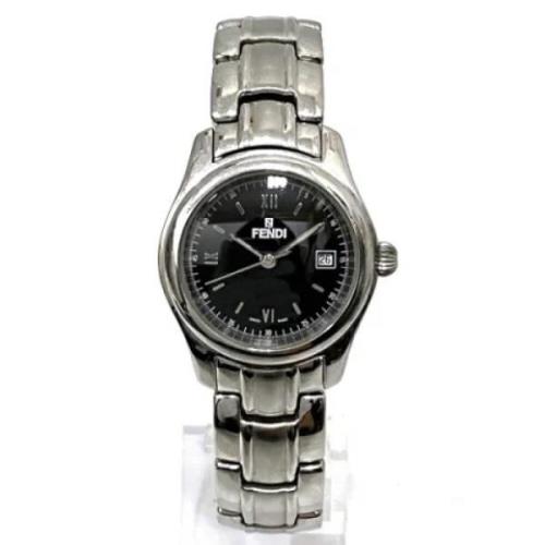 Pre-owned Stainless Steel watches Fendi Vintage , Black , Dames