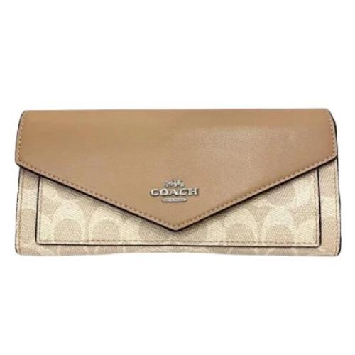 Pre-owned Leather wallets Coach Pre-owned , Brown , Dames