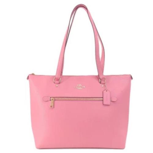 Pre-owned Leather totes Coach Pre-owned , Pink , Dames