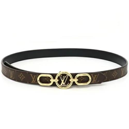 Pre-owned Leather belts Louis Vuitton Vintage , Brown , Dames