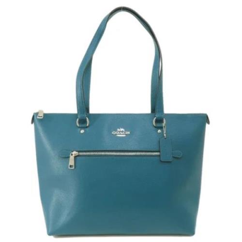 Pre-owned Leather handbags Coach Pre-owned , Blue , Dames