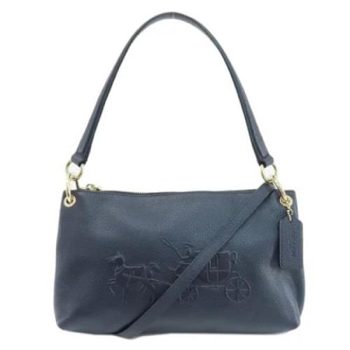 Pre-owned Leather handbags Coach Pre-owned , Blue , Dames