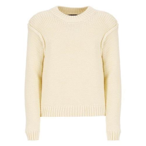 Beige Katoenen Trui met Geweven Patroon A.p.c. , Beige , Dames