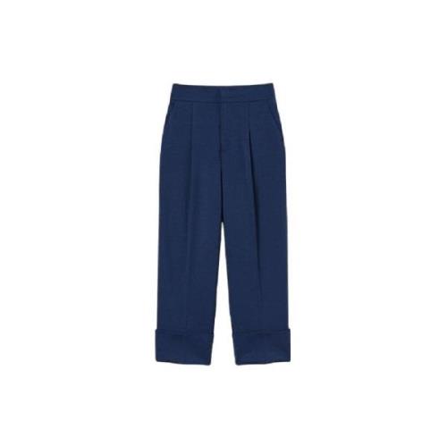 Stijlvolle Broeken voor Vrouwen Twinset , Blue , Dames