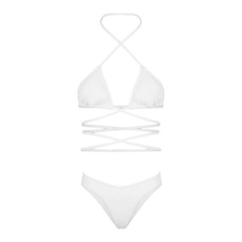 Stijlvolle Bikini Set F**k , White , Dames