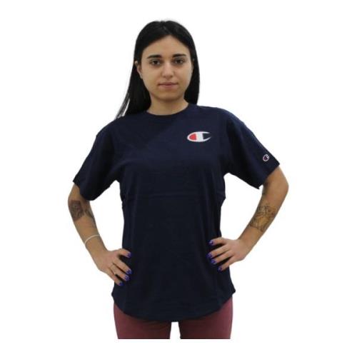 Korte Mouw T-shirt Champion , Blue , Dames