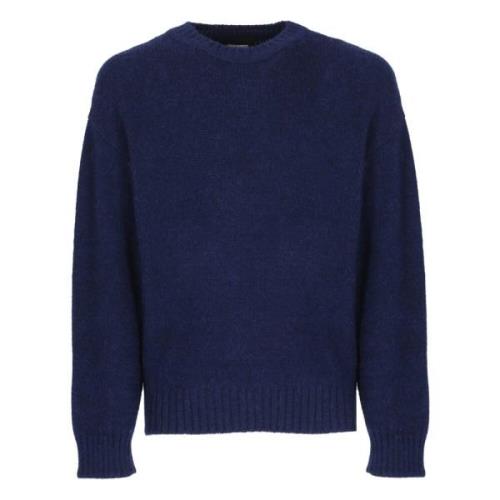 Blauwe Alpaca Sweater Ronde Hals Lange Mouwen Dsquared2 , Blue , Heren