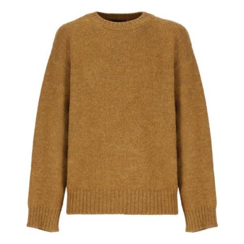 Bruine Alpaca Sweater Ronde Hals Lange Mouwen Dsquared2 , Brown , Here...