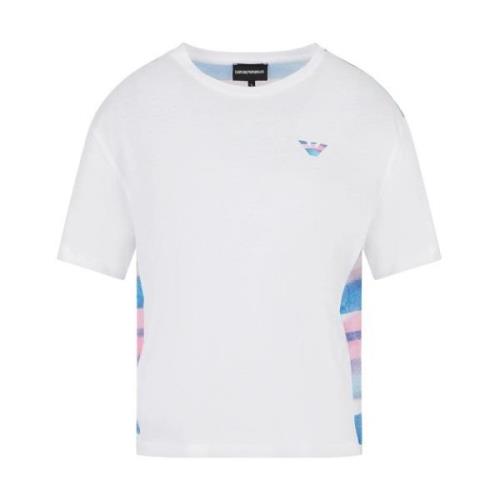 Korte Mouw T-shirt Emporio Armani , White , Dames