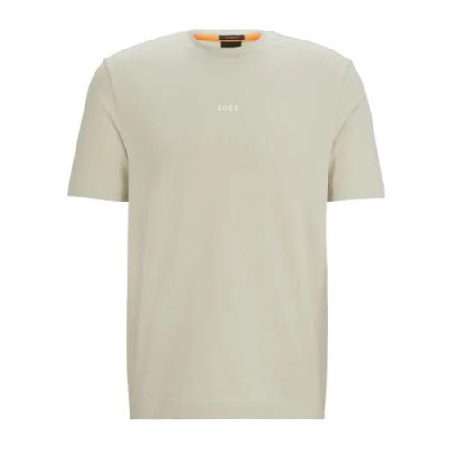 Korte Mouw T-shirt Hugo Boss , Beige , Heren