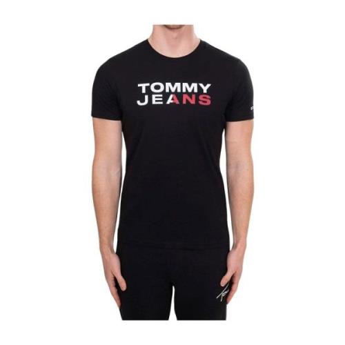 Korte Mouw T-shirt Tommy Jeans , Black , Heren