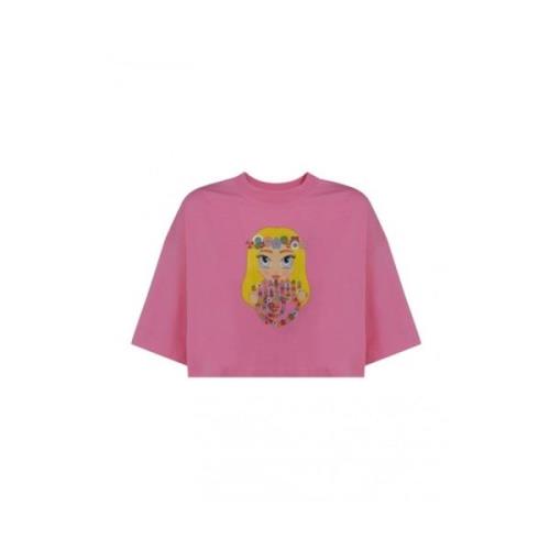 Korte Mouw T-shirt Chiara Ferragni Collection , Pink , Dames