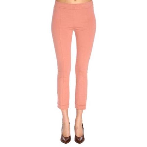 Stijlvolle Broeken voor Vrouwen Twinset , Pink , Dames