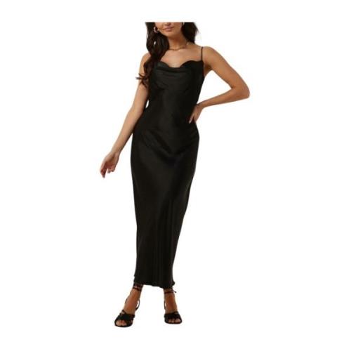 Dames Jurken Satin Strap Dress Notre-v , Black , Dames