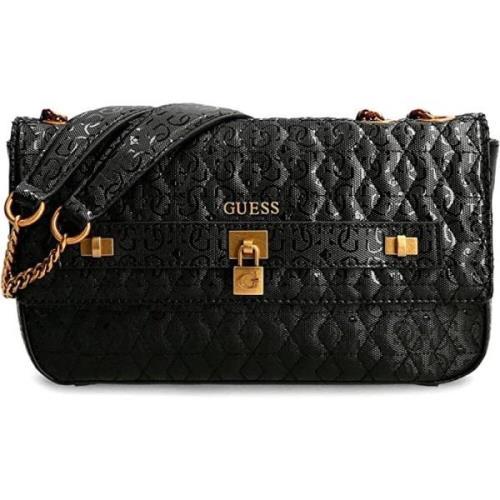 Convertible Crossbody Flap Tas Guess , Black , Dames