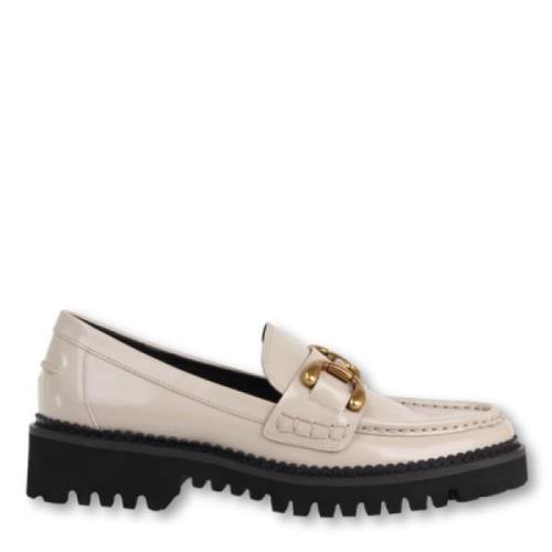 Gouden Bit Loafer in Kamerkleur Bibi Lou , Beige , Dames