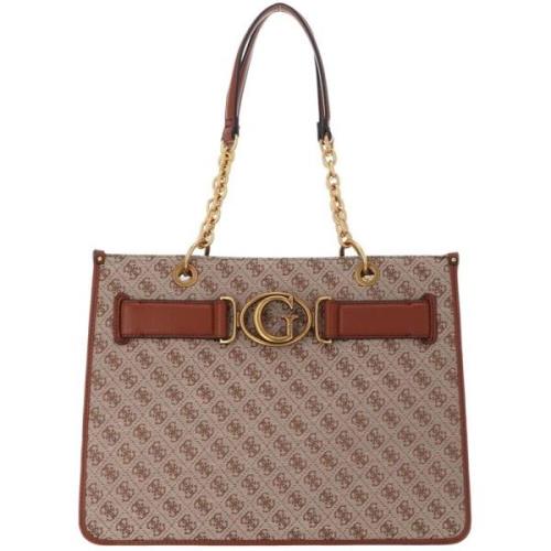 Aviana Tote Tas Guess , Brown , Dames