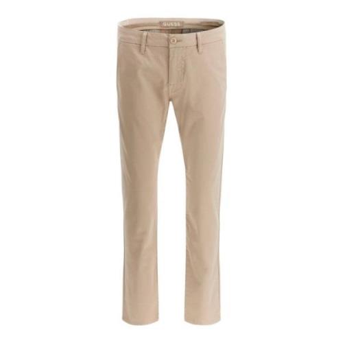 Chino Broek Guess , Beige , Heren