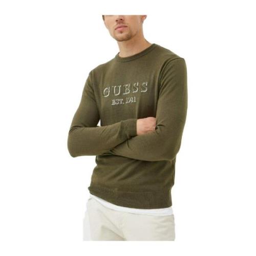 Ronde hals T-shirt Guess , Green , Heren