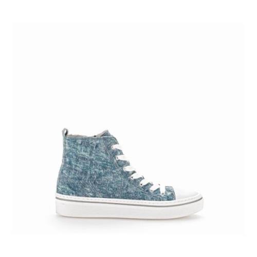 Denim hoge sneakers Gabor , Blue , Dames