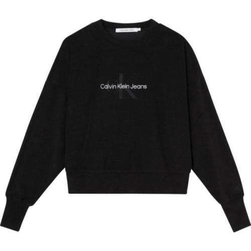 Sweatshirt met ronde hals Calvin Klein Jeans , Black , Dames