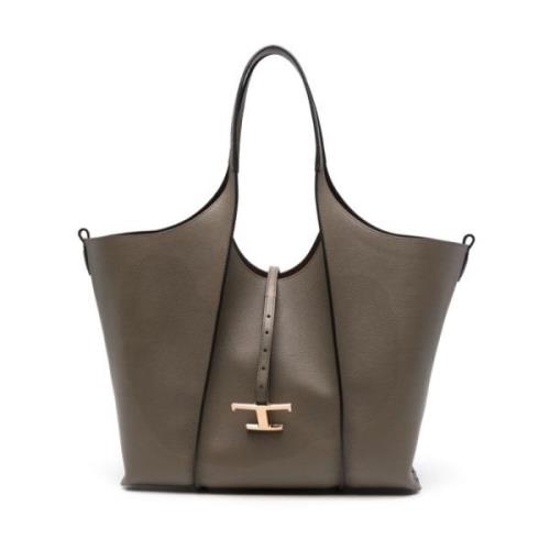 Gestructureerd Paneelontwerp Handtas Tod's , Gray , Dames