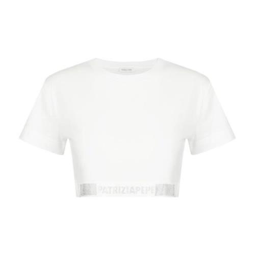 Korte Mouw T-shirt Patrizia Pepe , White , Dames