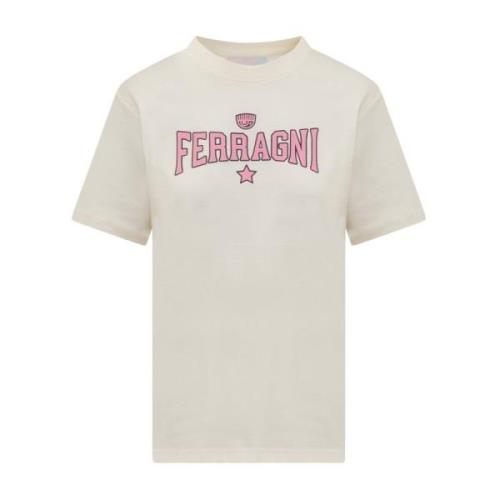 Korte Mouw T-shirt Chiara Ferragni Collection , White , Dames