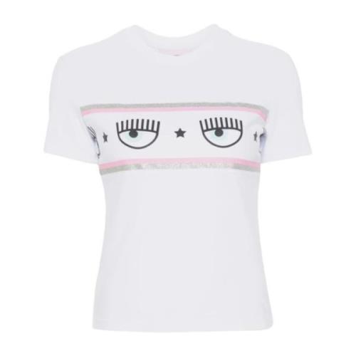 Korte Mouw T-shirt Chiara Ferragni Collection , White , Dames