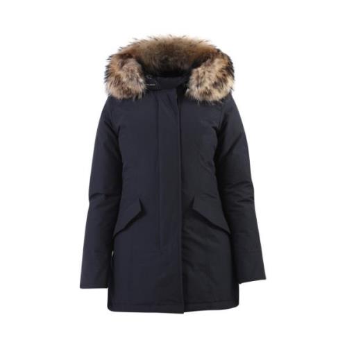 Arctic Parka met Racoon Bont Woolrich , Blue , Dames