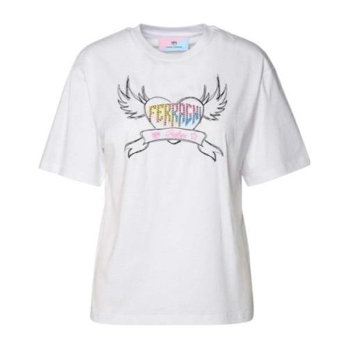 Korte Mouw T-shirt Chiara Ferragni Collection , White , Dames