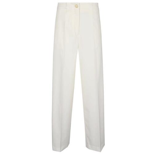 Witte Straight Cut Broek Erika Cavallini , White , Dames