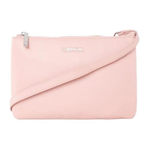 Dubbel Compartiment Crossbody Tas Calvin Klein , Pink , Dames